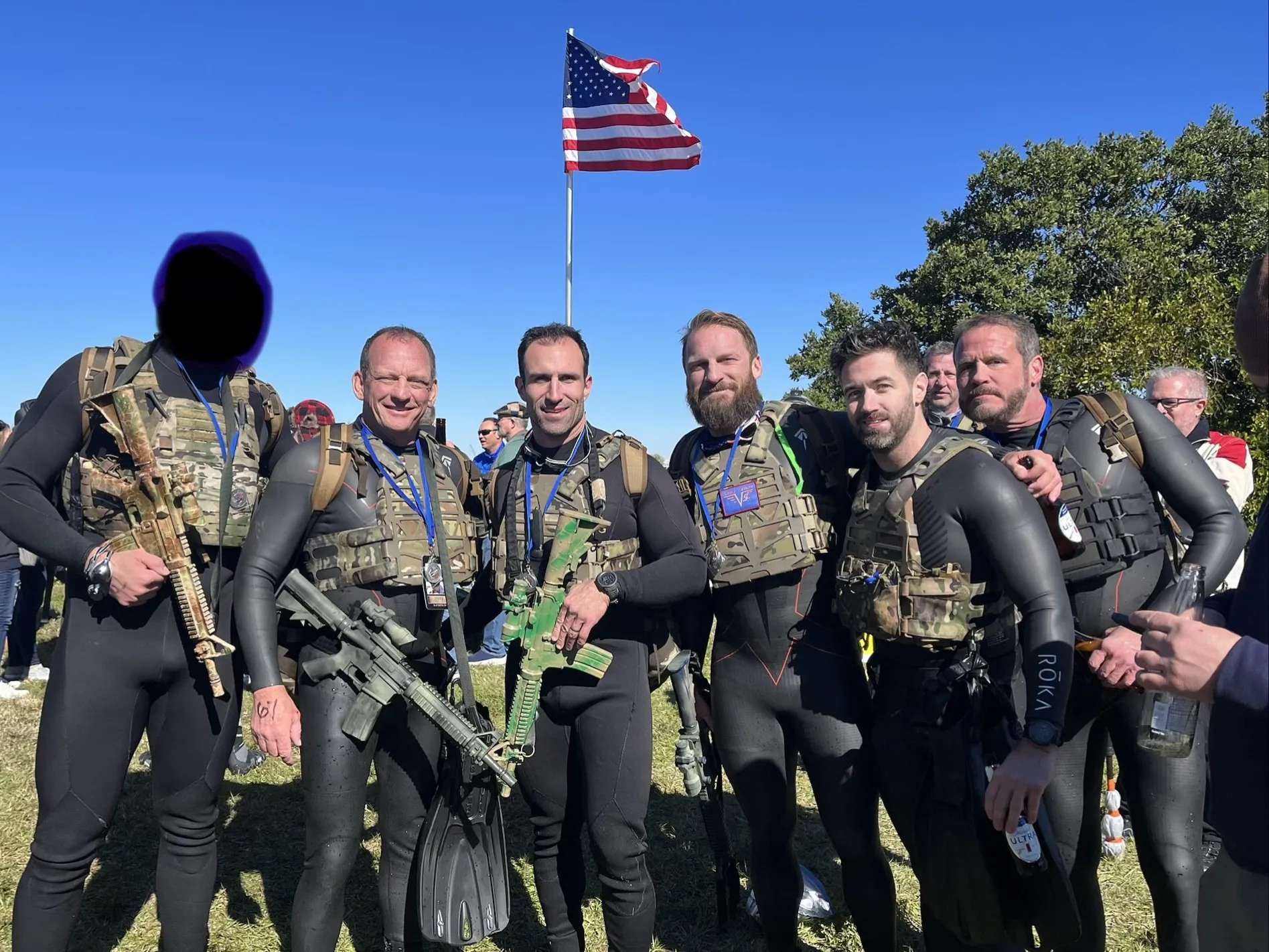 A solemn moment honoring fallen warriors and their families